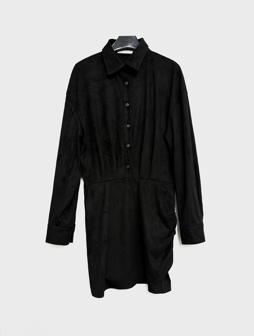 DARLUZ_MI韓國代購女士新品26春季職業時尚熱賣連衣裙絨面革DARLUZ_MI連衣裙圖色2