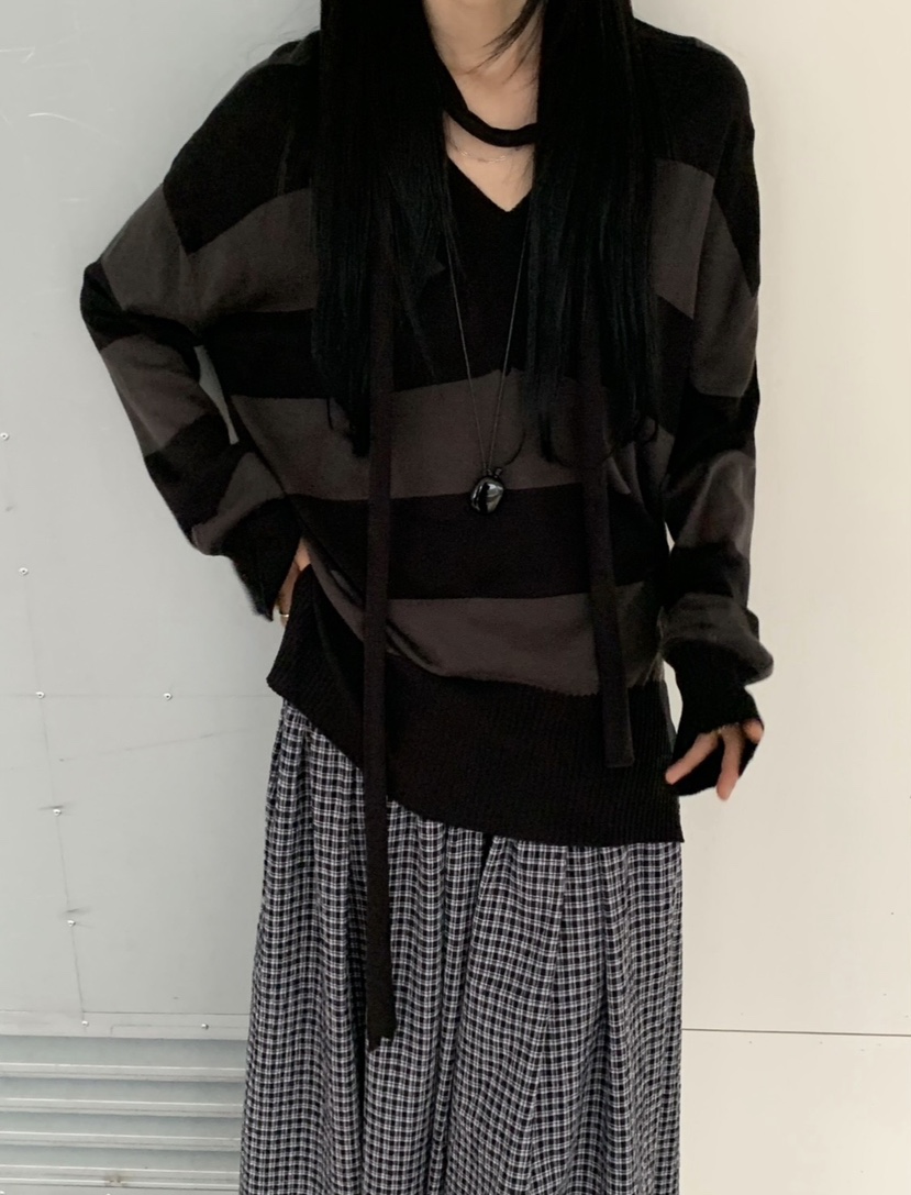 VAARA東大門實拍女裝新款熱賣人氣休閑職業推薦針織衫含脖帶VAARA針織衫