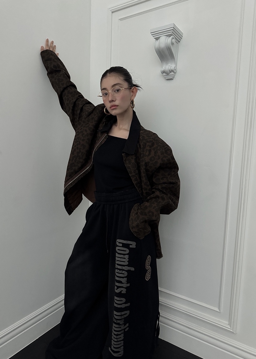 OURWAVE/OUR ROOM東大門實拍女裝新品時尚夾克豹紋短款Our Wave/Our Room夾克