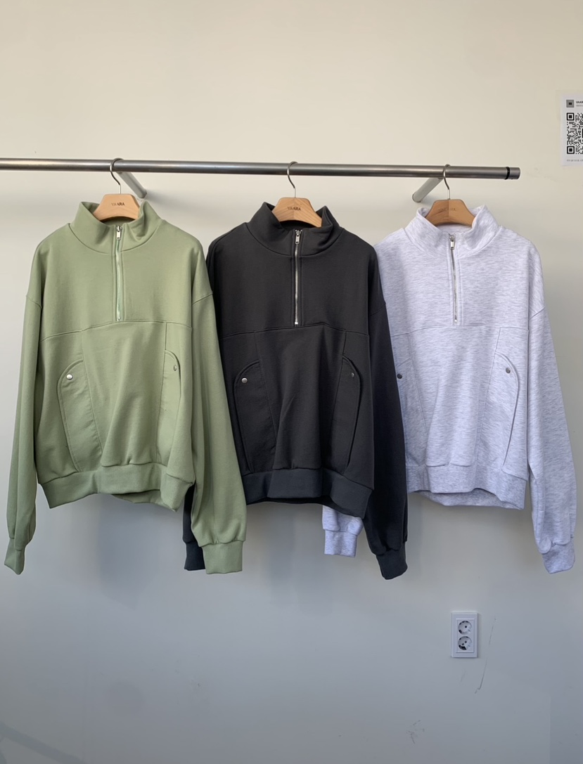 VAARA東大門實拍女士新品推薦時尚熱賣休閑職業人氣衛衣拉鏈VAARA衛衣