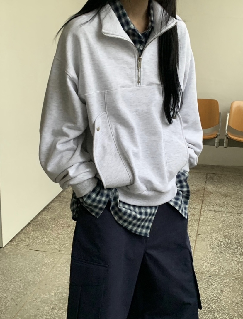 VAARA東大門實拍女士新品推薦時尚熱賣休閑職業人氣衛衣拉鏈VAARA衛衣