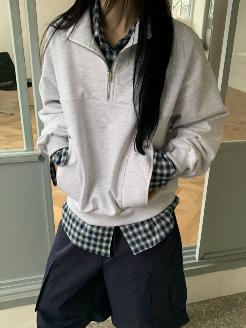 VAARA東大門實拍女士新品推薦時尚熱賣休閑職業人氣衛衣拉鏈VAARA衛衣