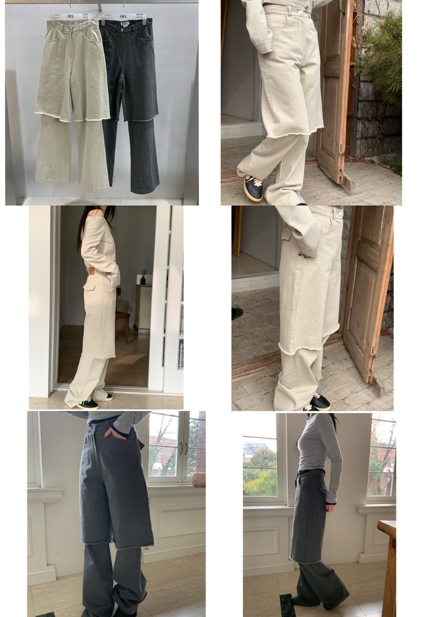 EYEL東大門代購女裝新品26春季熱賣時尚休閑職業休閑褲雙層EYEL休閑褲