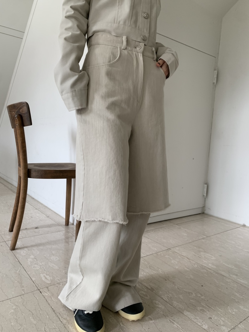 EYEL東大門代購女裝新品26春季熱賣時尚休閑職業休閑褲雙層EYEL休閑褲圖色1