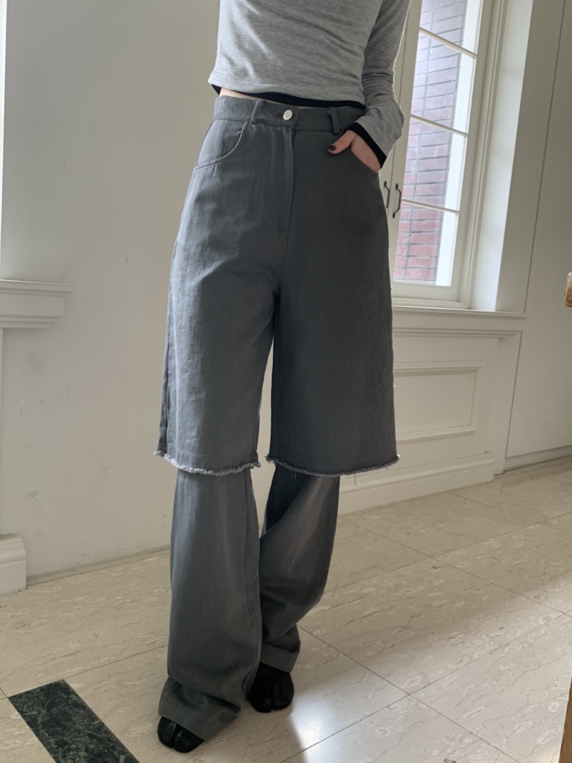 EYEL東大門代購女裝新品26春季熱賣時尚休閑職業休閑褲雙層EYEL休閑褲圖色2