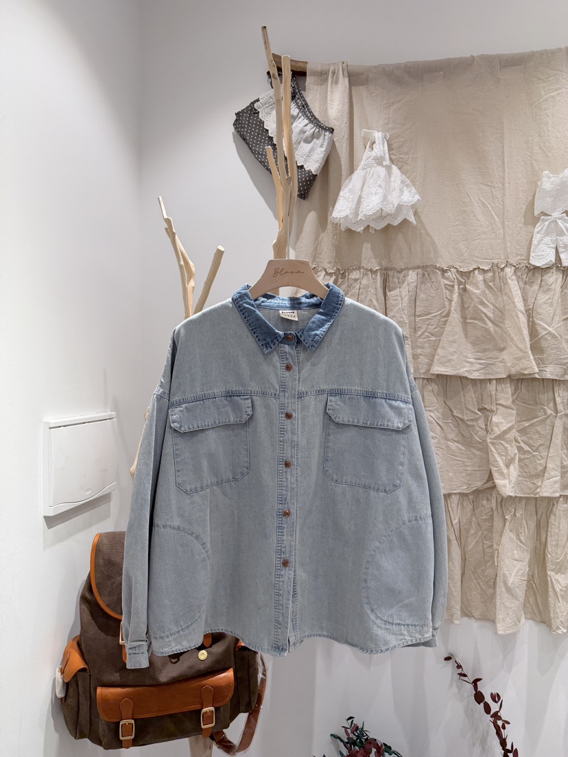 BLOOM東大門實拍女士新款職業休閑推薦熱賣襯衫蕾絲衫紐扣BLOOM-S襯衫/蕾絲衫圖色1