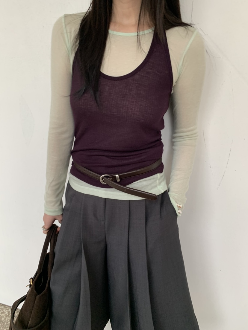 VAARA韓國代購女士新品熱賣人氣職業推薦時尚長袖T恤羊毛VAARA長袖T恤