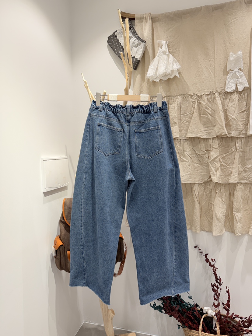 BLOOM東大門實拍女裝新款人氣職業推薦休閑時尚牛仔褲刺繡BLOOM-S牛仔褲