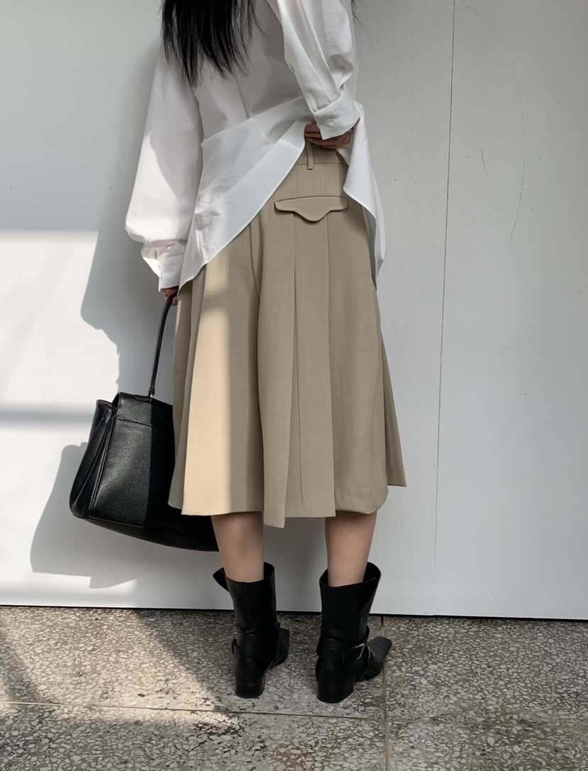 VAARA東大門代購女士新品休閑26春季職業時尚推薦裙褲褶皺VAARA裙褲