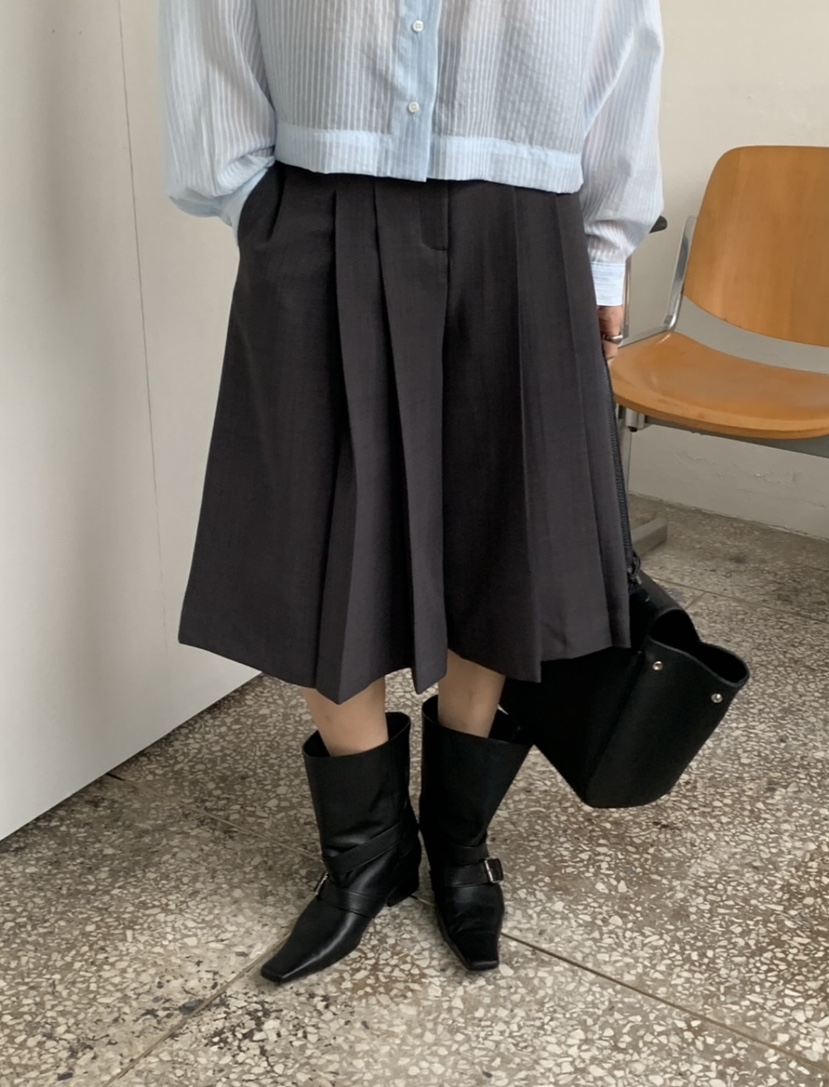 VAARA東大門代購女士新品休閑26春季職業時尚推薦裙褲褶皺VAARA裙褲