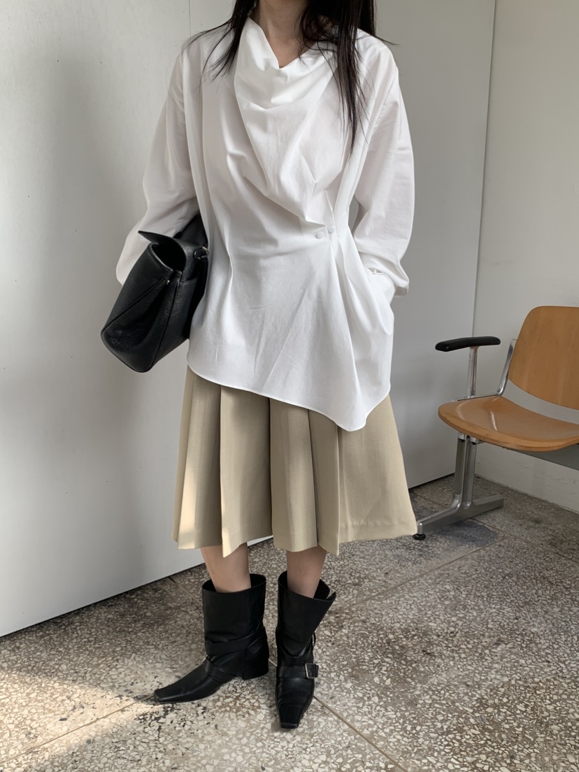 VAARA東大門代購女士新品休閑26春季職業時尚推薦裙褲褶皺VAARA裙褲