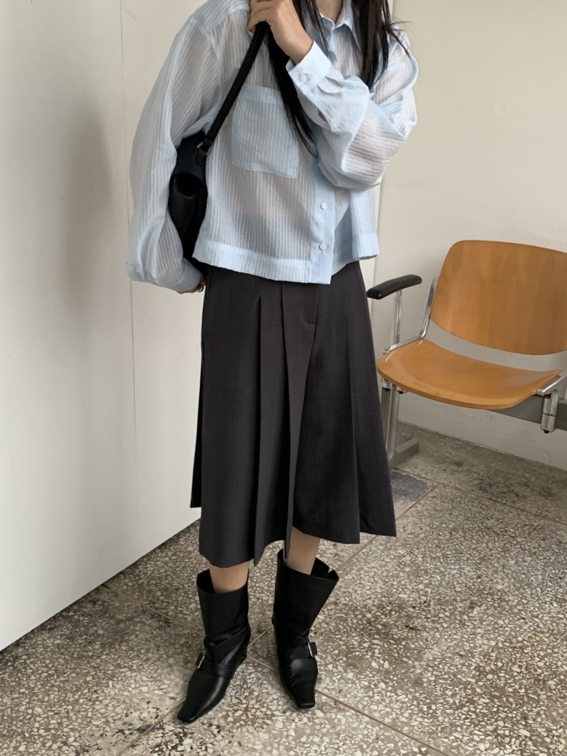 VAARA東大門代購女士新品休閑26春季職業時尚推薦裙褲褶皺VAARA裙褲