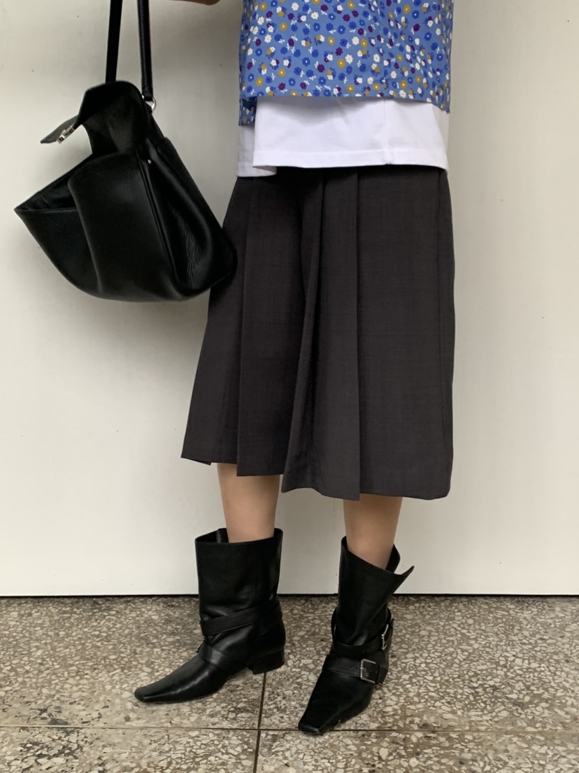 VAARA東大門代購女士新品休閑26春季職業時尚推薦裙褲褶皺VAARA裙褲