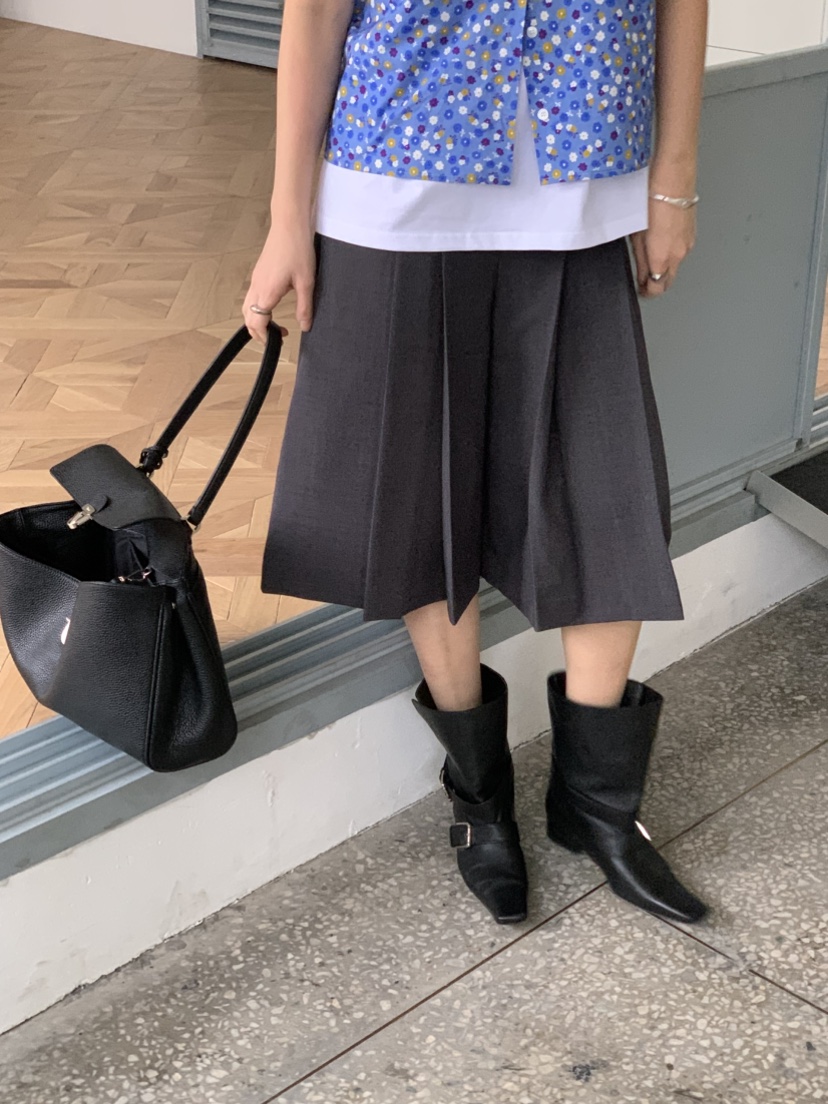 VAARA東大門代購女士新品休閑26春季職業時尚推薦裙褲褶皺VAARA裙褲