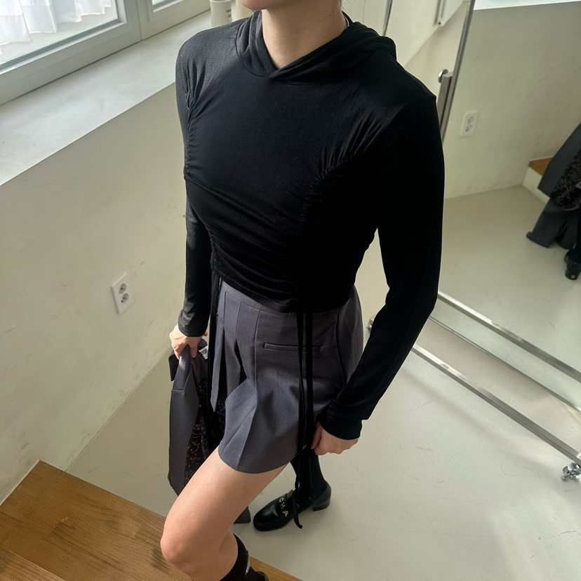 SOUIT韓國代購女士新款職業人氣熱賣休閑26春季時尚長袖T恤SOUIT by mabel-L長袖T恤