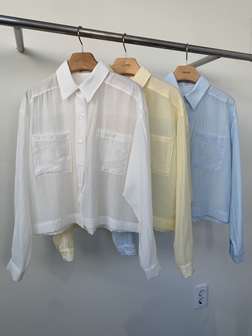 VAARA韓國代購女士新品職業26春季熱賣時尚休閑襯衫蕾絲衫VAARA襯衫/蕾絲衫