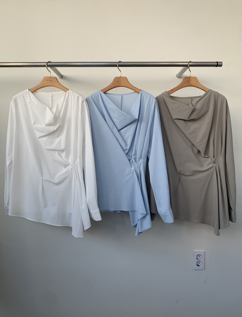 VAARA韓國代購女裝新款26春季職業人氣休閑襯衫蕾絲衫兜帽VAARA襯衫/蕾絲衫