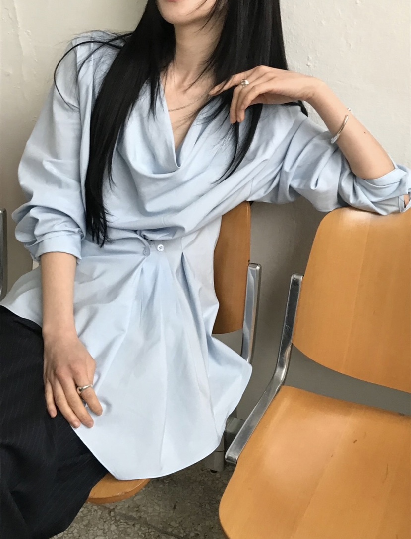 VAARA韓國代購女裝新款26春季職業人氣休閑襯衫蕾絲衫兜帽VAARA襯衫/蕾絲衫