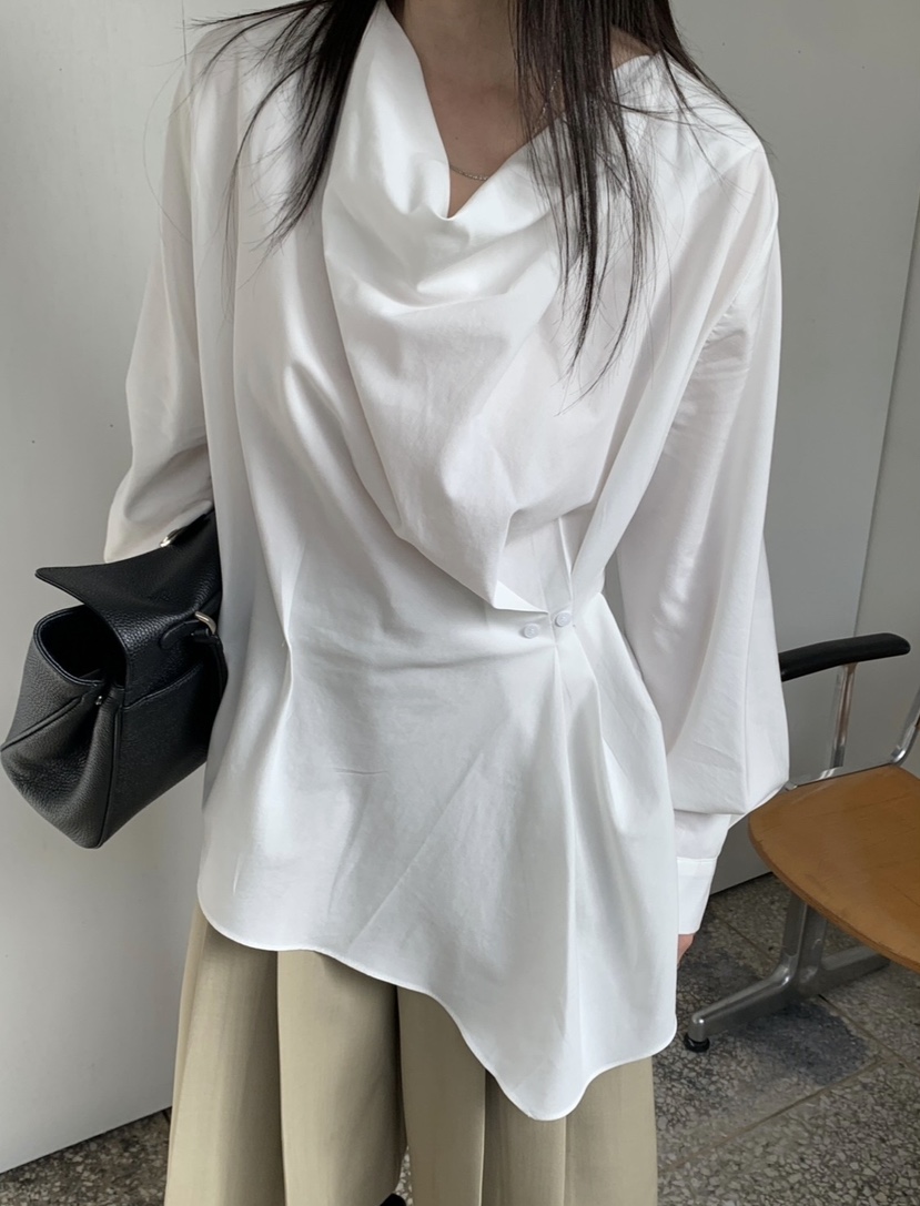 VAARA韓國代購女裝新款26春季職業人氣休閑襯衫蕾絲衫兜帽VAARA襯衫/蕾絲衫