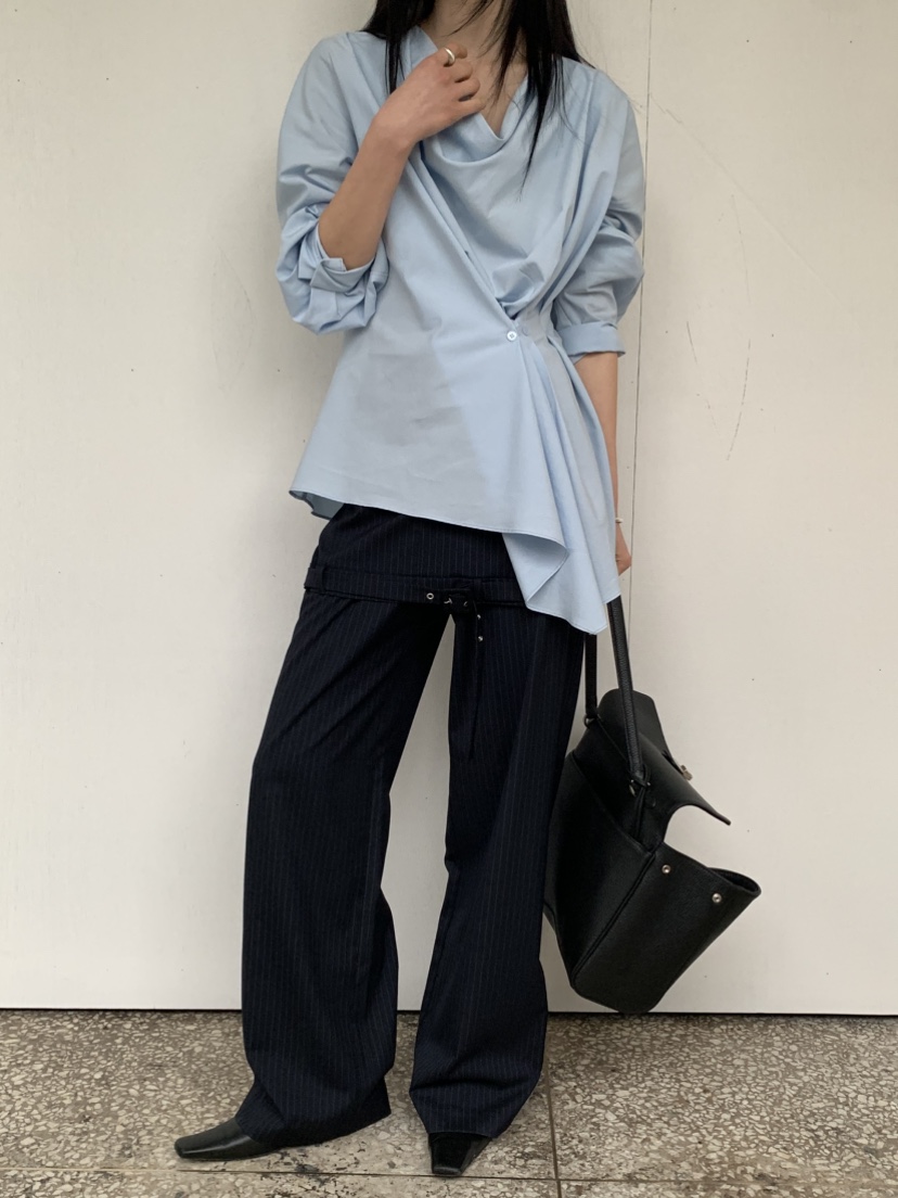 VAARA韓國代購女裝新款26春季職業人氣休閑襯衫蕾絲衫兜帽VAARA襯衫/蕾絲衫