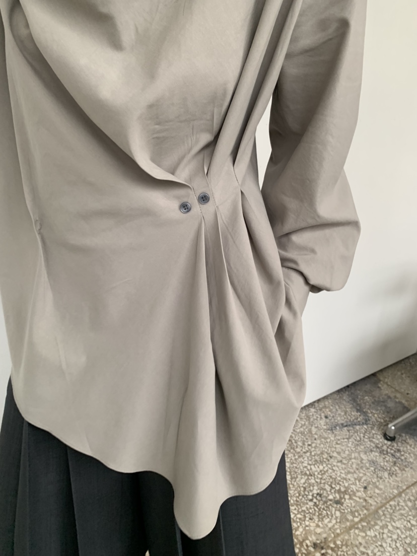 VAARA韓國代購女裝新款26春季職業人氣休閑襯衫蕾絲衫兜帽VAARA襯衫/蕾絲衫