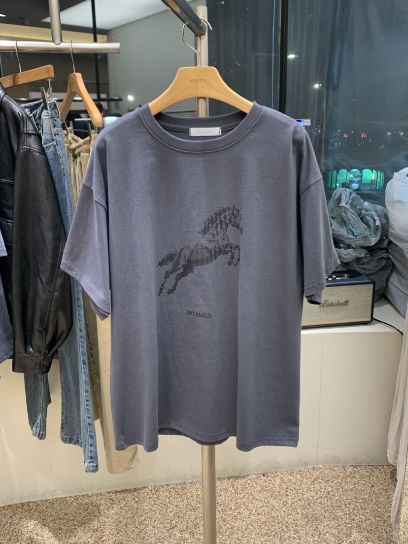 VAARA韓國代購女士新品職業時尚26春季熱賣推薦人氣休閑T恤VAARAT恤圖色4