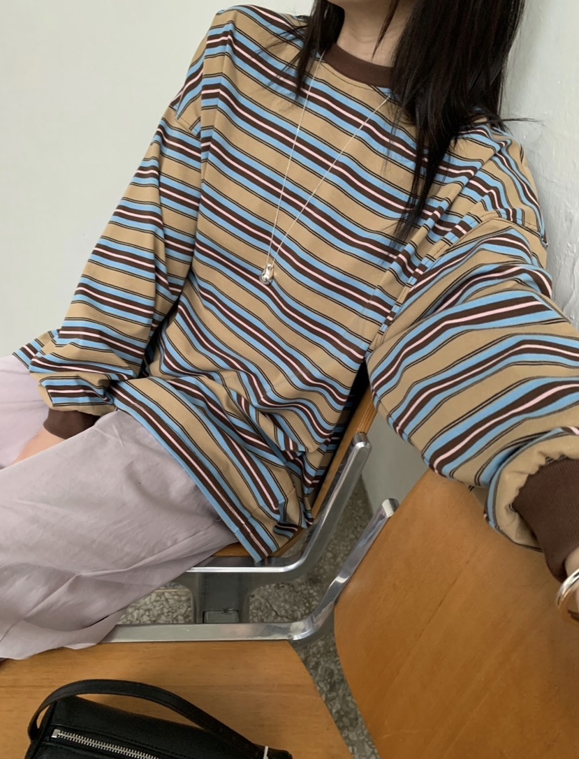 VAARA韓國代購女士新款推薦休閑職業時尚26春季人氣長袖T恤VAARA長袖T恤