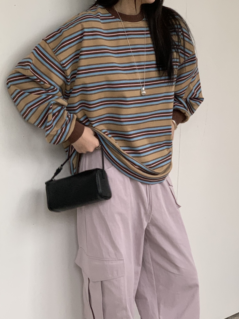 VAARA韓國代購女士新款推薦休閑職業時尚26春季人氣長袖T恤VAARA長袖T恤