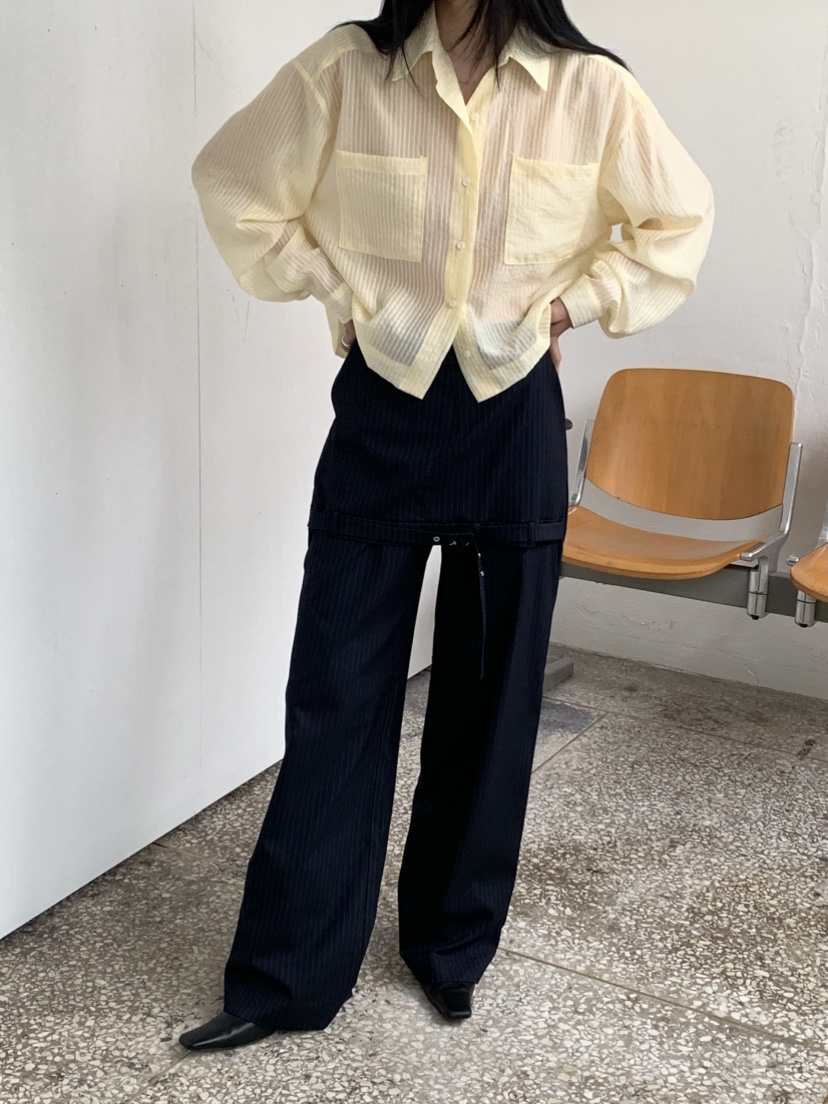 VAARA韓國代購女裝新款人氣時尚熱賣職業休閑26春季休閑褲系帶VAARA休閑褲