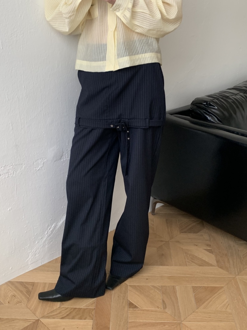 VAARA韓國代購女裝新款人氣時尚熱賣職業休閑26春季休閑褲系帶VAARA休閑褲