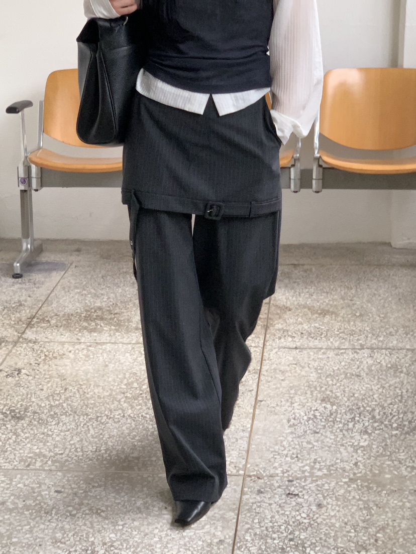 VAARA韓國代購女裝新款人氣時尚熱賣職業休閑26春季休閑褲系帶VAARA休閑褲