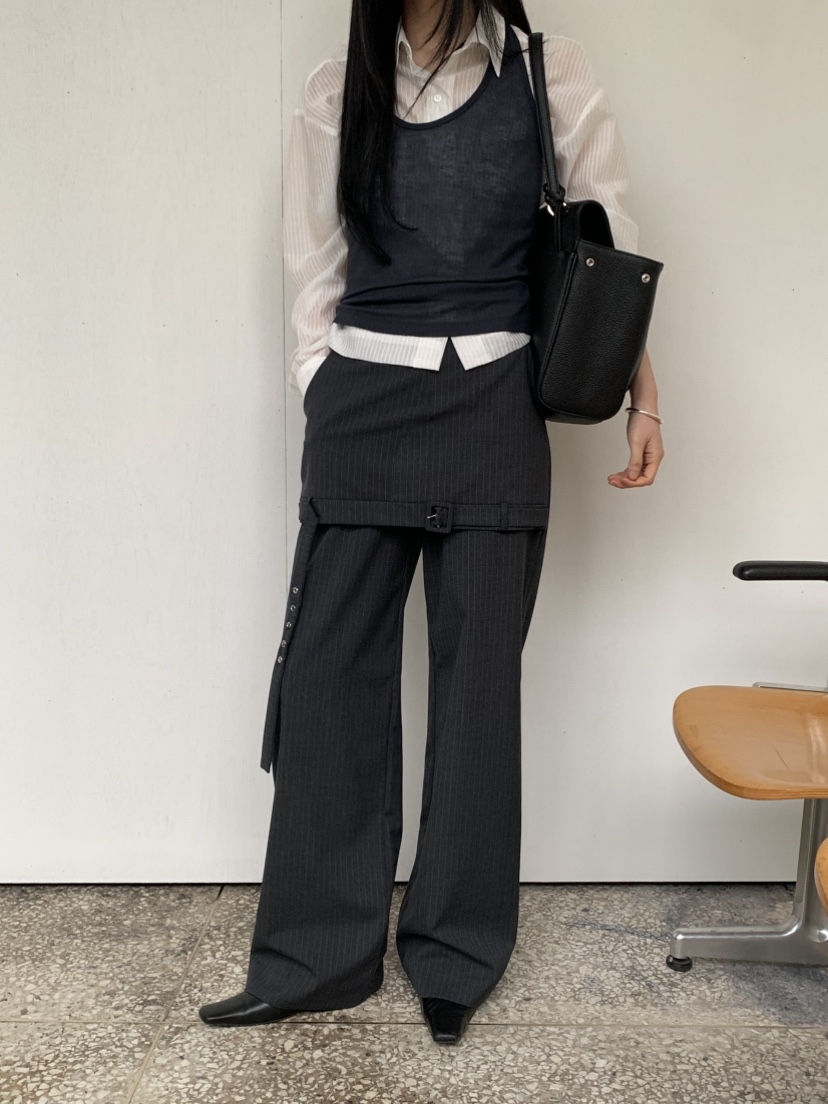 VAARA韓國代購女裝新款人氣時尚熱賣職業休閑26春季休閑褲系帶VAARA休閑褲