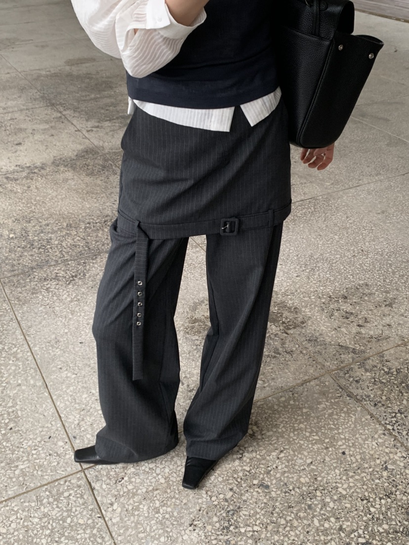 VAARA韓國代購女裝新款人氣時尚熱賣職業休閑26春季休閑褲系帶VAARA休閑褲