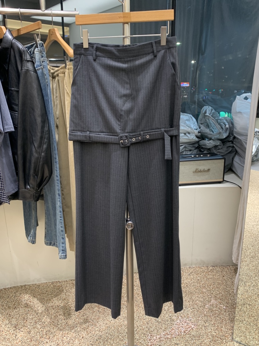 VAARA韓國代購女裝新款人氣時尚熱賣職業休閑26春季休閑褲系帶VAARA休閑褲圖色1