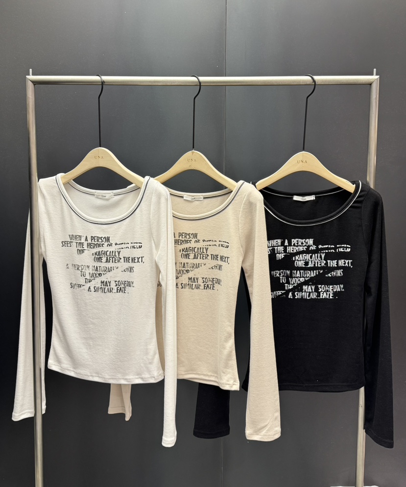 UNA/THE MAY東大門代購女士新款推薦人氣時尚職業長袖T恤THEMAY/UNA長袖T恤圖色1左一色