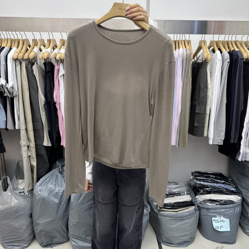 SPECIAL東大門直郵女裝新款26春季熱賣時尚推薦長袖T恤腰帶SPECIAL長袖T恤圖色3
