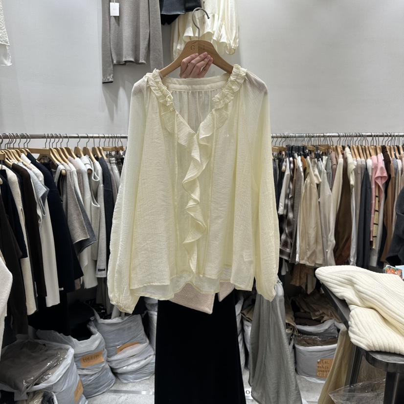 G.I-L韓國代購女士新品休閑26春季人氣時尚職業襯衫蕾絲衫G.I-L襯衫/蕾絲衫圖色1