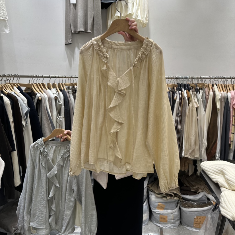 G.I-L韓國代購女士新品休閑26春季人氣時尚職業襯衫蕾絲衫G.I-L襯衫/蕾絲衫圖色3