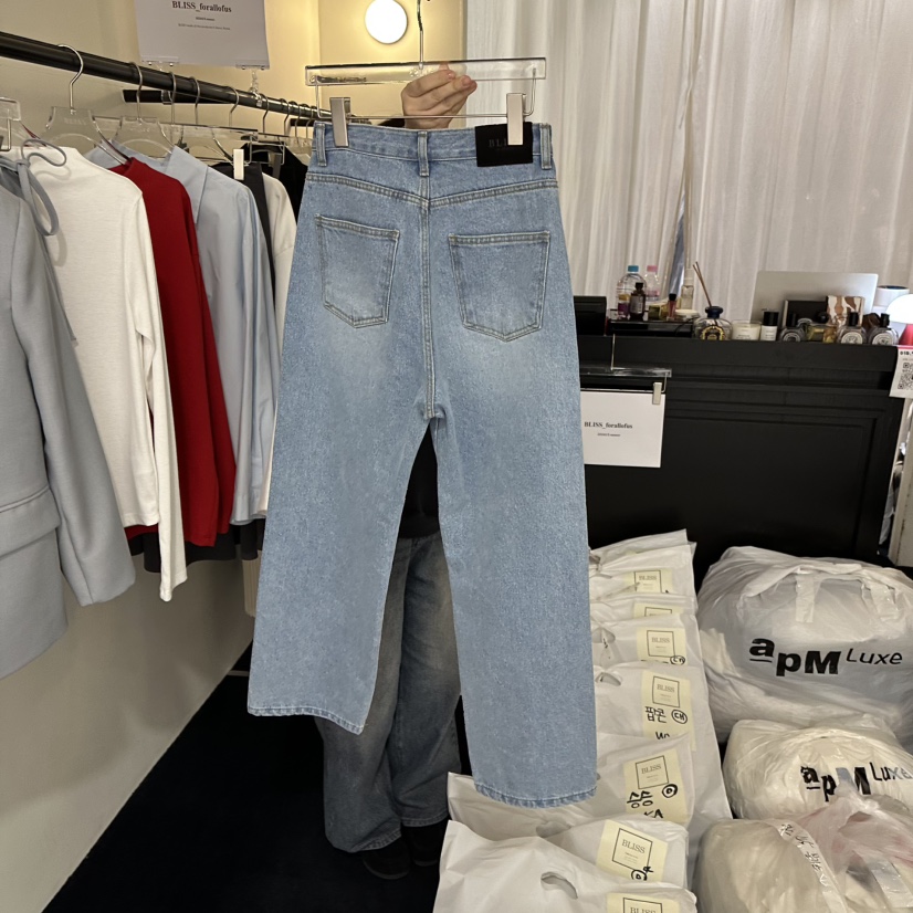 BLISS東大門實拍女士新品26春季熱賣職業推薦人氣時尚牛仔褲BLISS牛仔褲