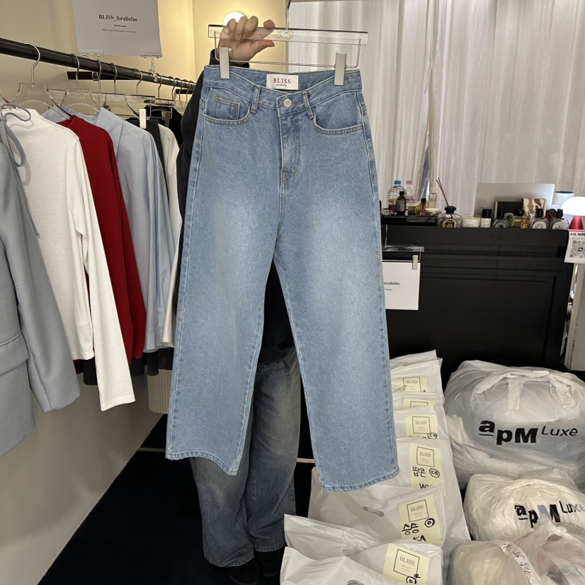 BLISS東大門實拍女士新品26春季熱賣職業推薦人氣時尚牛仔褲BLISS牛仔褲圖色1