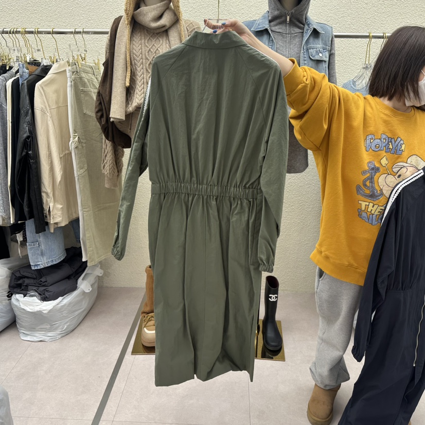 DRAWING韓國代購女士新款熱賣26春季職業休閑時尚連衣裙蕾絲DRAWING連衣裙