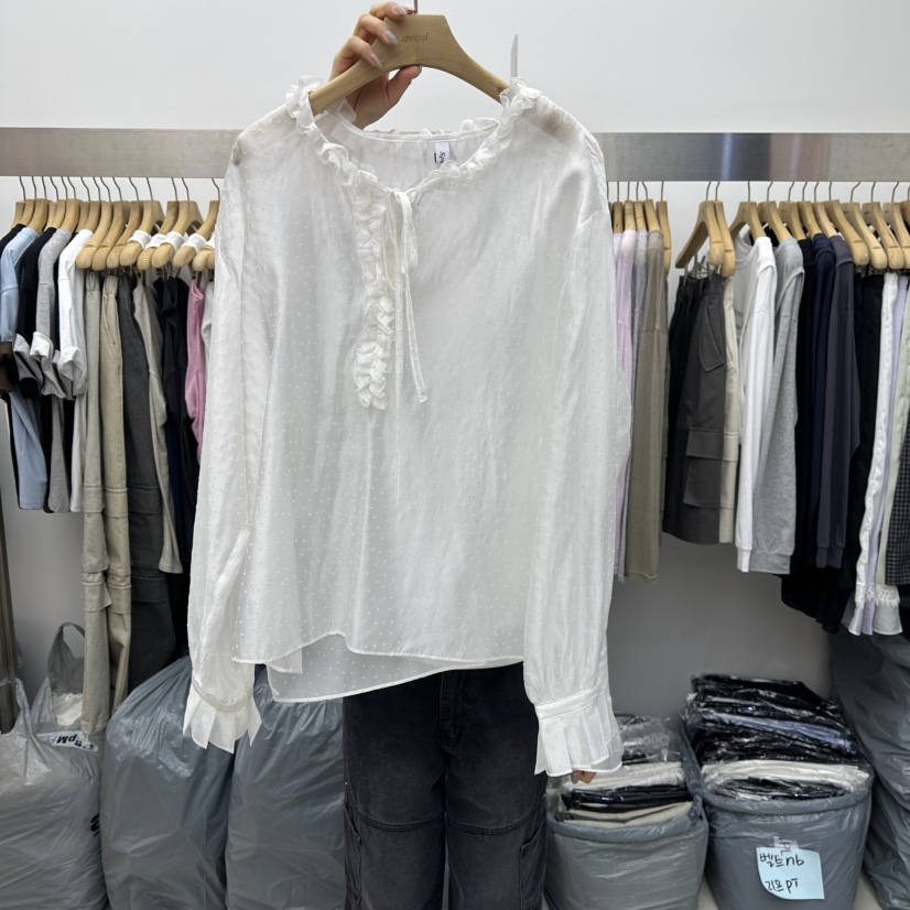 SPECIAL東大門實拍女裝新品職業休閑26春季推薦襯衫蕾絲衫絨SPECIAL襯衫/蕾絲衫圖色1