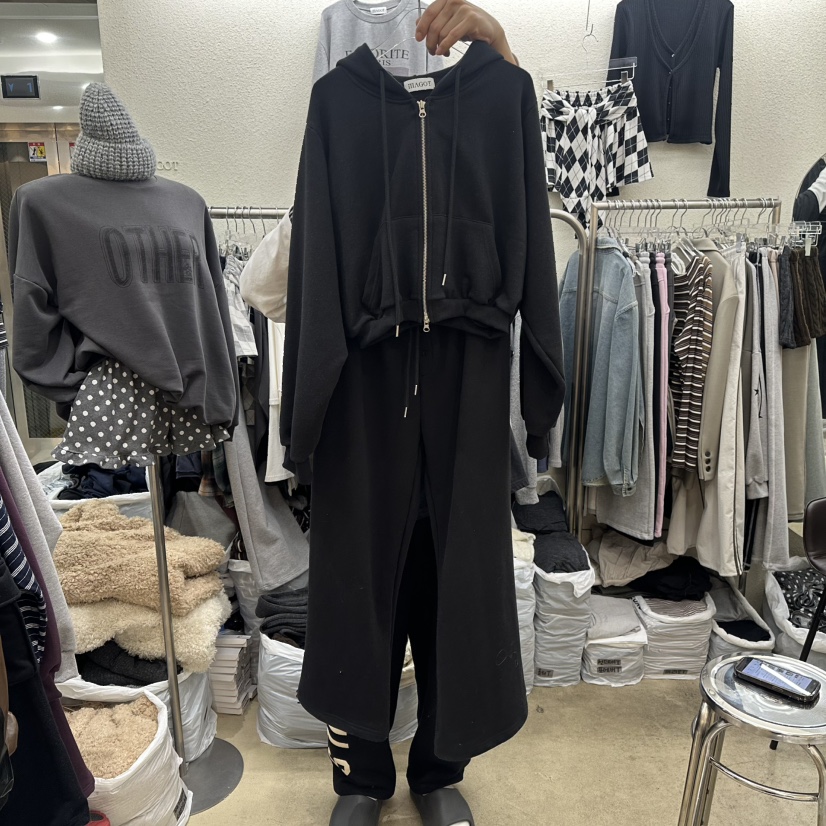 MAGOT東大門代購女士新品人氣推薦時尚休閑衛衣不含褲子拉鏈IIIΛGOT/MAGOT衛衣