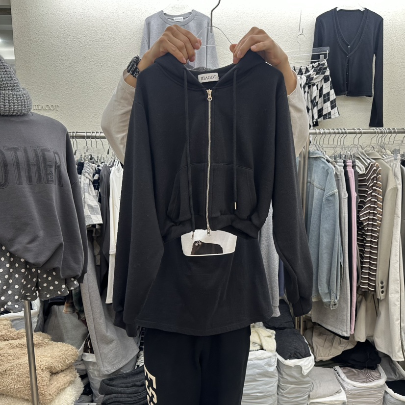 MAGOT東大門代購女士新品人氣推薦時尚休閑衛衣不含褲子拉鏈IIIΛGOT/MAGOT衛衣圖色3