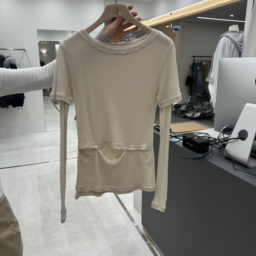 THE VALUE東大門直郵女士新品26春季時尚推薦休閑長袖T恤THE VALUE長袖T恤圖色1