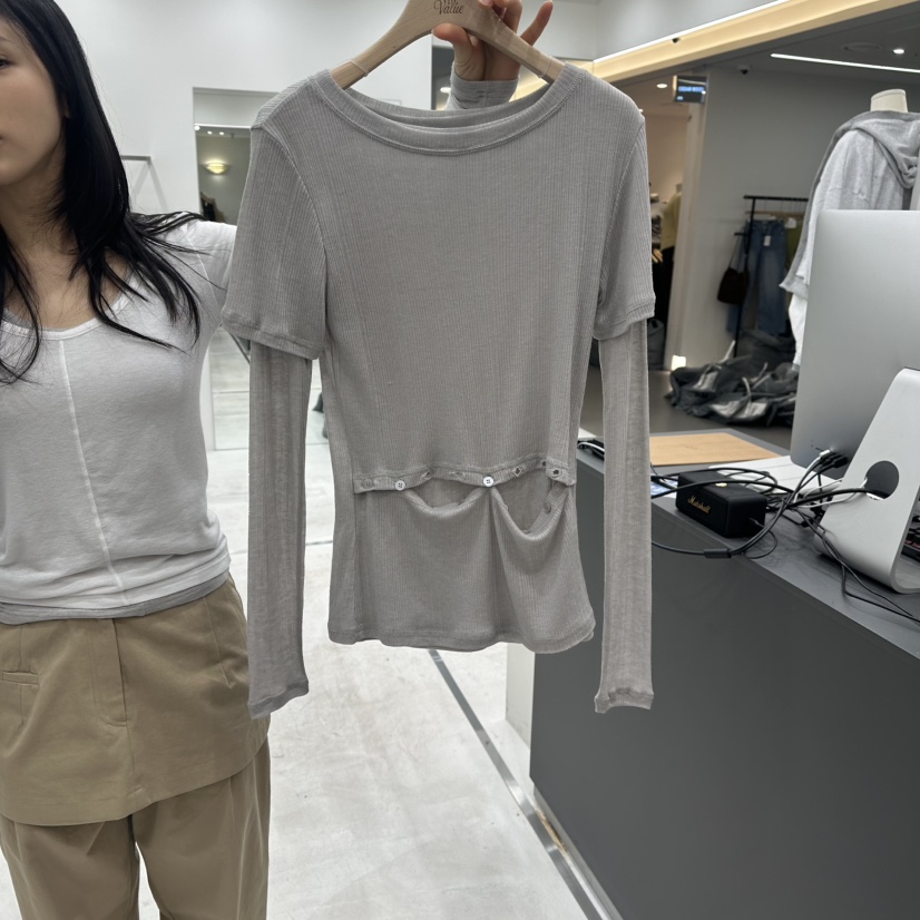 THE VALUE東大門直郵女士新品26春季時尚推薦休閑長袖T恤THE VALUE長袖T恤圖色2