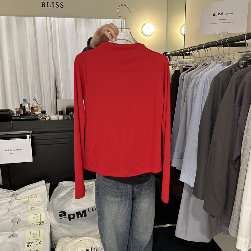 BLISS韓國代購女士新品26春季時尚推薦職業休閑熱賣長袖T恤BLISS長袖T恤圖色2