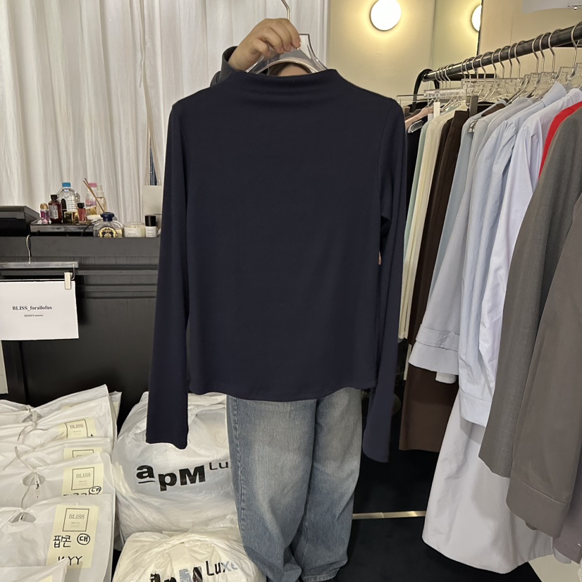 BLISS韓國代購女士新品26春季時尚推薦職業休閑熱賣長袖T恤BLISS長袖T恤圖色8深藍色