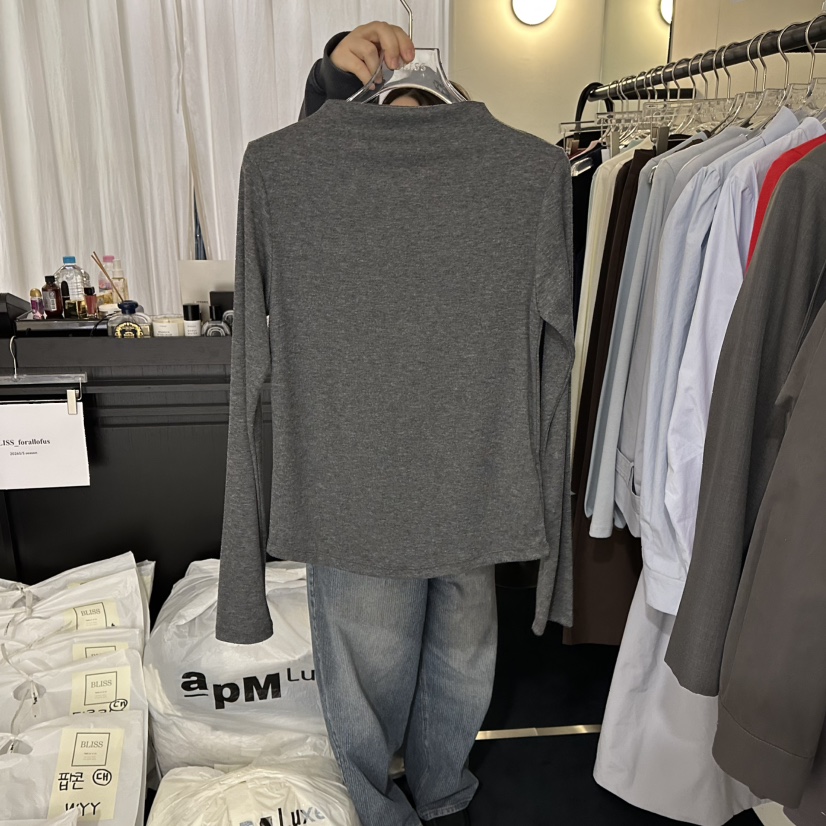 BLISS韓國代購女士新品26春季時尚推薦職業休閑熱賣長袖T恤BLISS長袖T恤圖色11墨色