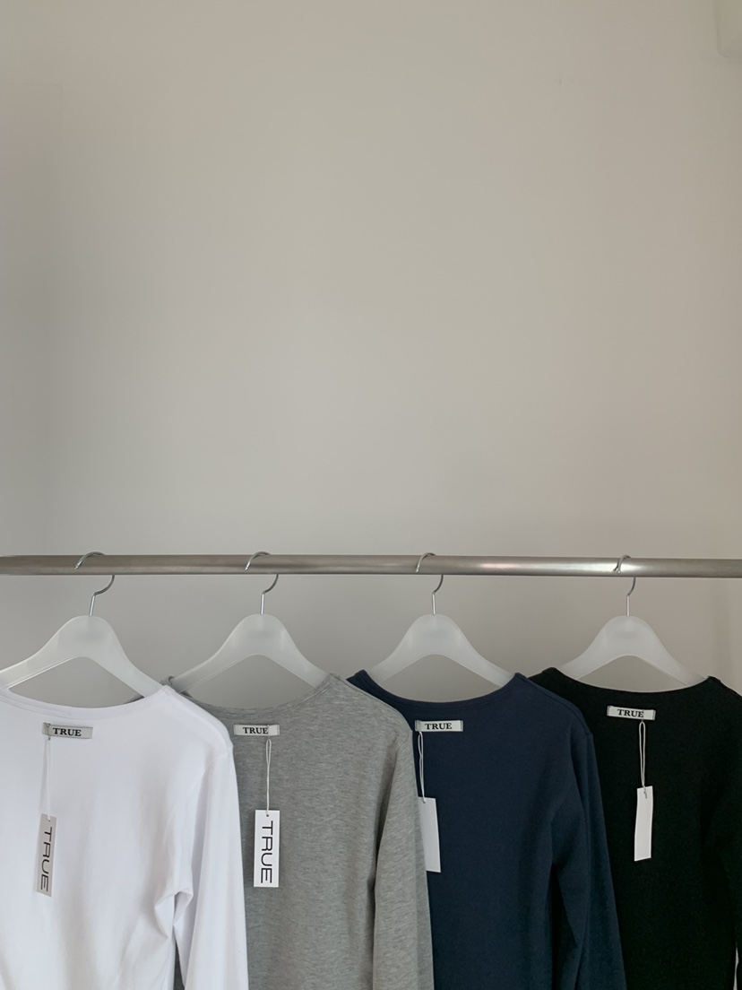 TRUE東大門代購女士新品職業推薦人氣26春季時尚熱賣長袖T恤TRUE長袖T恤